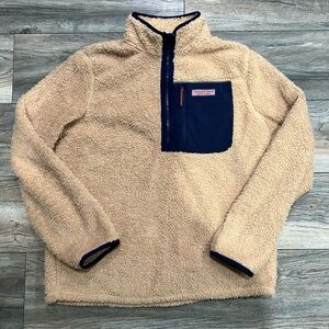 Vineyard Vines Stillwater High-Pile Sherpa 1/4-Zip Jacket- M
